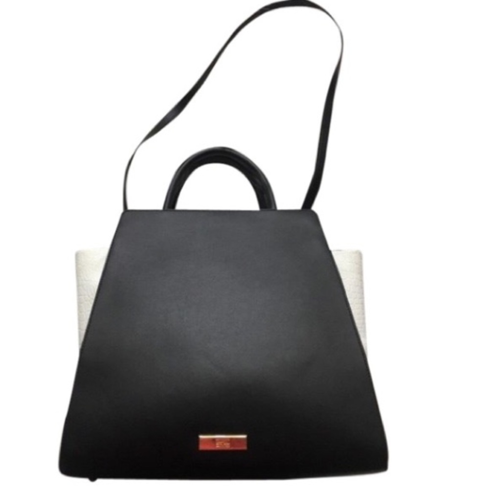 Zac Posen Black and White Satchel